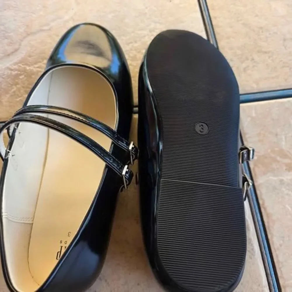 GAP Kids Black Patent Leather Mary Jane Ballet Flats Size 3